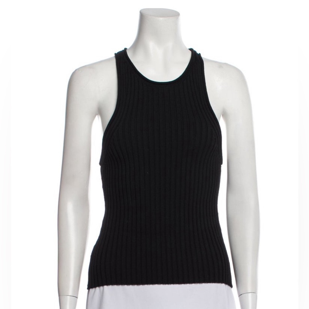T by Alexander Wang cutout ribbed stretch knit tank top Size XS